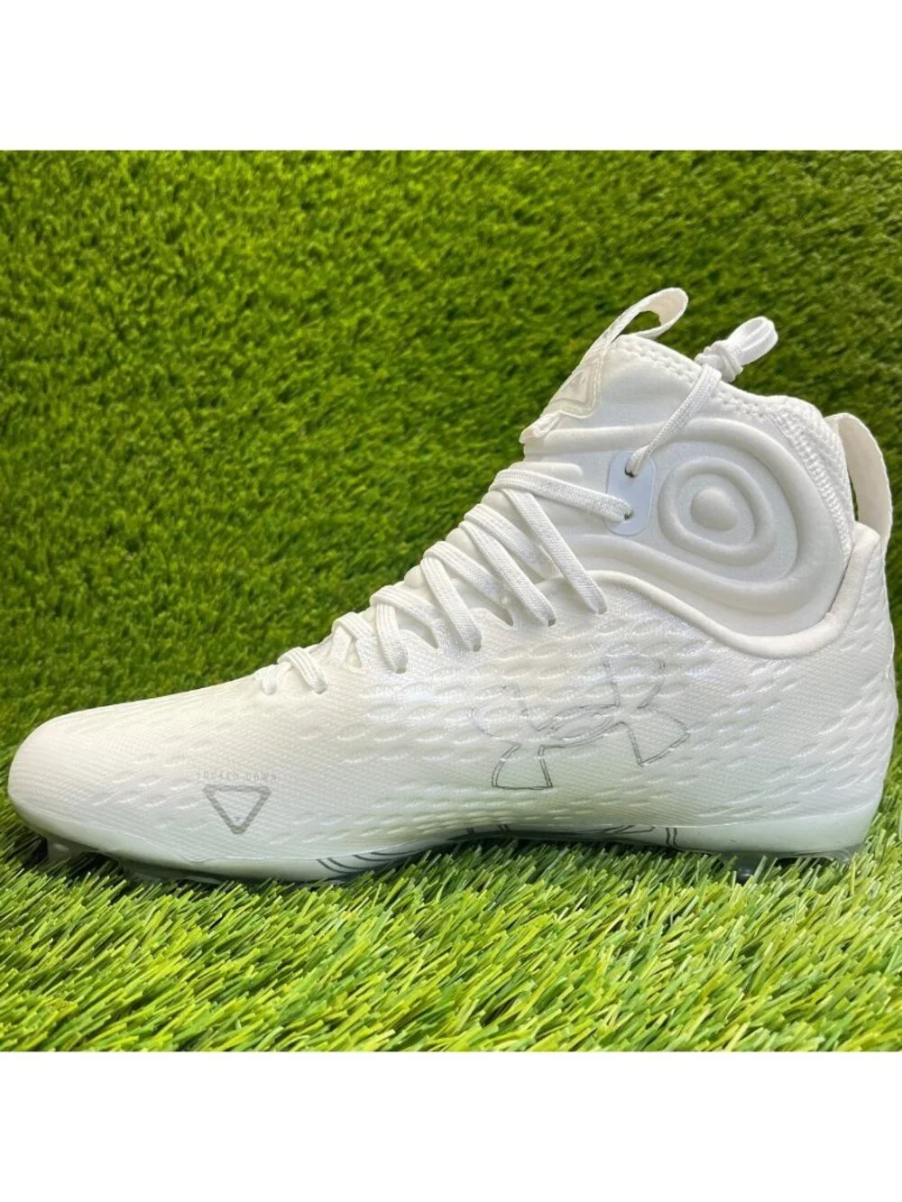 Under Armour Spotlight Lux MC 2.0 Mens Size 8.5 Triple White Football Cleats
